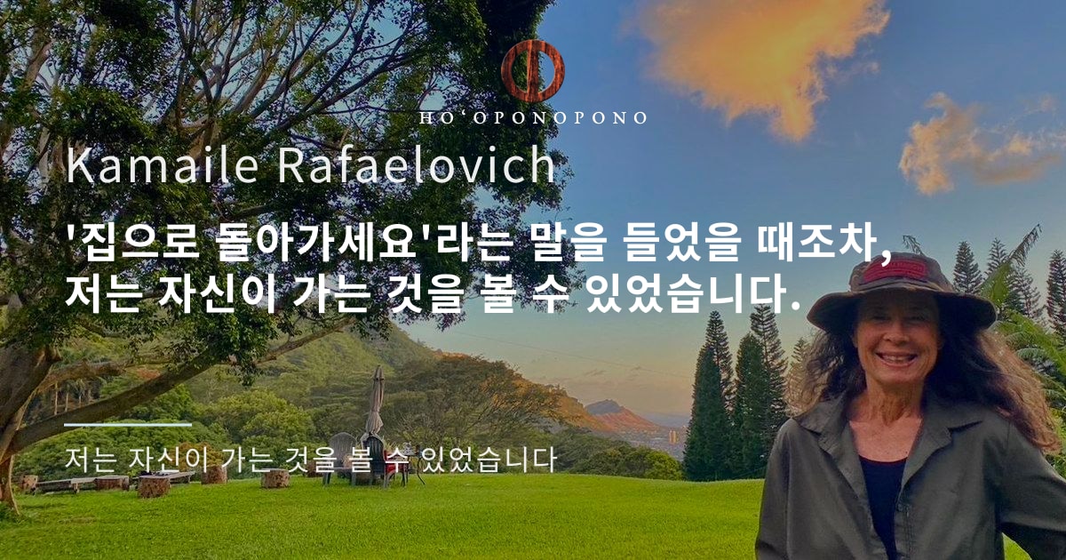 '집으로 돌아가세요'라는 말을 들었을 때조차, 저는 자신이 가는 것을 볼 수 있었습니다.